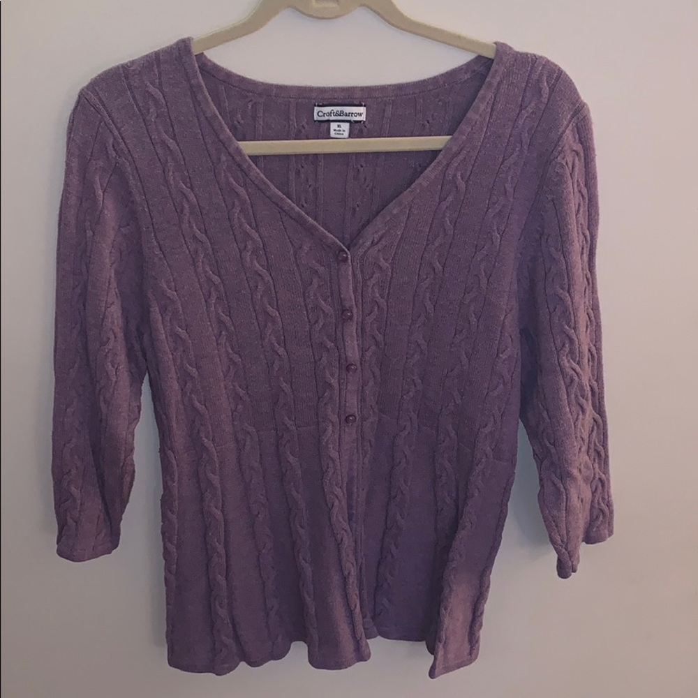CROFT & BARROW PURPLE SWEATER